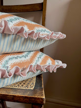 Load image into Gallery viewer, Orange Maze + Your Choice of Frill / Piping and Back Fabric