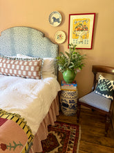 Load image into Gallery viewer, Rust Zigzag + Your Choice of Frill / Piping and Back Fabric