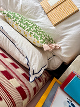 Load image into Gallery viewer, Green Squiggle + Dotty Yellow and Pink Candy Stripe Frill