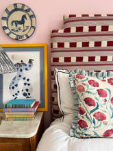 Load image into Gallery viewer, Pink and Blue Flower + Pale Blue Frill