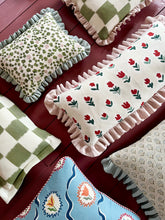 Load image into Gallery viewer, Blue Tulips + Red Candy Cane Piping