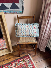 Load image into Gallery viewer, Blue Floral Ribbons + Your Choice of Frill / Piping and Back