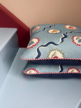 Load image into Gallery viewer, Blue Tulips + Red Candy Cane Piping