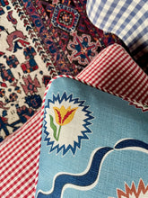 Load image into Gallery viewer, Blue Tulips + Red Candy Cane Piping