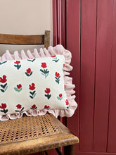 Load image into Gallery viewer, Red Tulip Stem + Your Choice of Frill / Piping and Back Fabric