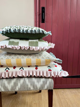 Load image into Gallery viewer, Red Tulip Stem + Your Choice of Frill / Piping and Back Fabric