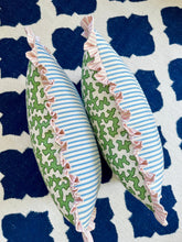 Load image into Gallery viewer, Green Squiggle + Your Choice of Frill / Piping and Back