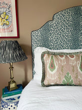 Load image into Gallery viewer, Green and Pink Ikat + Your Choice of Frill / Piping and Back Fabric