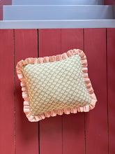 Load image into Gallery viewer, Green Small Scale Petal + Pink Candy Stripe Frill
