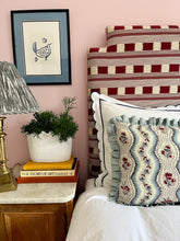 Load image into Gallery viewer, Blue Floral Ribbons + Your Choice of Frill / Piping and Back