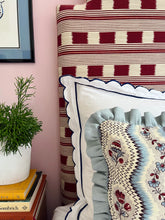 Load image into Gallery viewer, Blue Floral Ribbons + Your Choice of Frill / Piping and Back