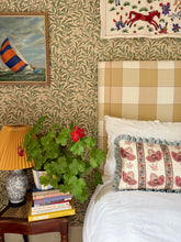 Load image into Gallery viewer, White Seraphina Stripe + Your Choice of Frill / Piping and Back Fabric