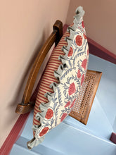 Load image into Gallery viewer, Blue and Red Floral + Pale Blue Frill