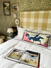 Load image into Gallery viewer, Pink Horse + Blue Candy Stripe Frill PLACEMENT 1