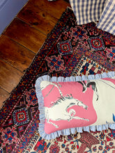 Load image into Gallery viewer, Pink Horse + Blue Candy Stripe Frill PLACEMENT 2