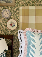 Load image into Gallery viewer, Blue Marbled Stripe + Your Choice of Frill / Piping and Back Fabric