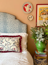 Load image into Gallery viewer, Floral Embroidery + Maroon Frill