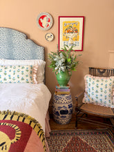 Load image into Gallery viewer, Blue Wild Tulips + Pink Candy Stripe Frill