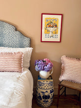 Load image into Gallery viewer, Pink Wavy Stripe + Your Choice of Frill / Piping and Back Fabric