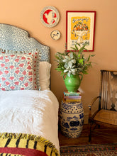 Load image into Gallery viewer, Blue and Red Floral + Pale Blue Frill