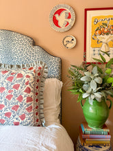 Load image into Gallery viewer, Blue and Red Floral + Pale Blue Frill