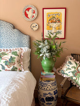 Load image into Gallery viewer, Green Botanical + Pale Pink Frill