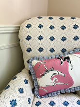 Load image into Gallery viewer, Pink Horse + Blue Candy Stripe Frill PLACEMENT 2