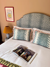 Load image into Gallery viewer, Blue Marbled Stripe + Pale Pink Frill