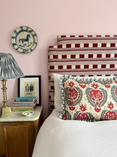 Load image into Gallery viewer, Red and Blue Multi Print + Pale Blue Frill