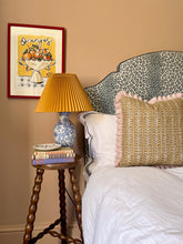 Load image into Gallery viewer, Ochre Leaf Stripe + Your Choice of Frill / Piping and Back Fabric