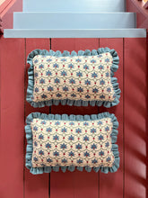 Load image into Gallery viewer, Blue Palm Pattern + French Blue Frill