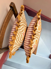 Load image into Gallery viewer, Ochre and Red Petal + Ochre Frill