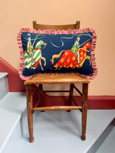 Load image into Gallery viewer, Navy Knights + Your Choice of Frill / Piping and Back Fabric