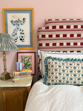 Load image into Gallery viewer, Blue Palm Pattern + French Blue Frill