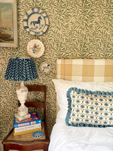 Load image into Gallery viewer, Blue Palm Pattern + French Blue Frill