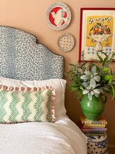 Load image into Gallery viewer, Scrolling Fern Green + Pale Pink Frill