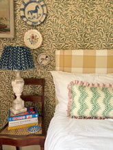 Load image into Gallery viewer, Scrolling Fern Green + Pale Pink Frill