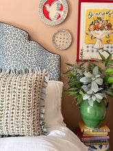 Load image into Gallery viewer, Green Vine Leaves + Pale Blue Frill