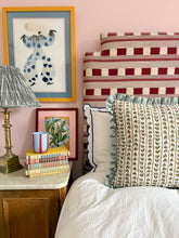 Load image into Gallery viewer, Green Vine Leaves + Pale Blue Frill