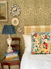 Load image into Gallery viewer, Velvet Floral + Pale Blue Frill