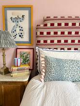 Load image into Gallery viewer, Blue Leopard + Pale Pink Frill