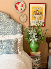 Load image into Gallery viewer, Blue Leopard + Pale Pink Frill