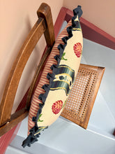 Load image into Gallery viewer, Floral Wavy Stripe + Plain Navy Frill