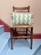 Load image into Gallery viewer, Scrolling Fern Green + Pale Pink Frill