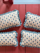 Load image into Gallery viewer, Blue Palm Pattern + French Blue Frill