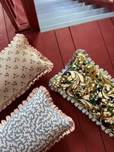 Load image into Gallery viewer, Blue Squiggle + Your Choice of Frill / Piping and Back Fabric