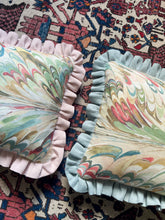 Load image into Gallery viewer, Multi Marble + Pale Blue Frill