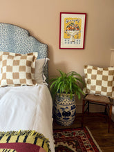 Load image into Gallery viewer, Toffee Checkerboard + Oxford Border