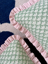 Load image into Gallery viewer, Green Petal + Pink Candy Stripe Frill