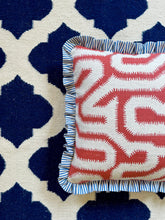 Load image into Gallery viewer, Red Maze + Your Choice of Frill / Piping and Back Fabric